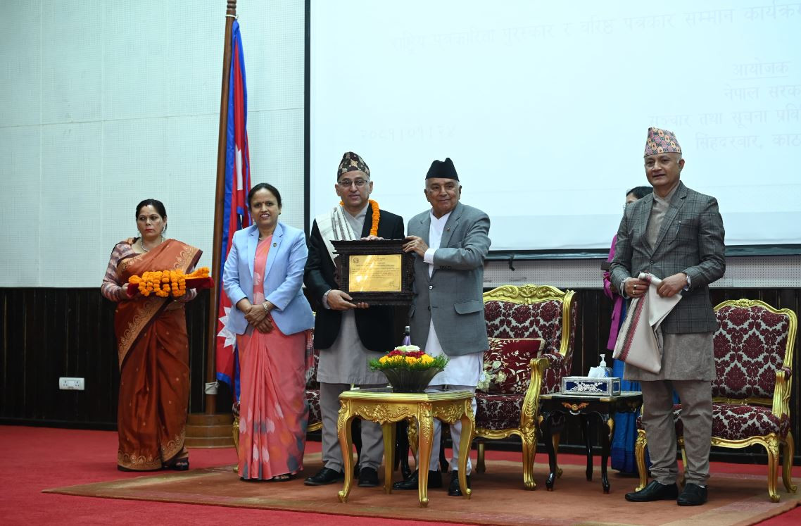 वरिष्ठ पत्रकार सम्मानबाट प्रतिक प्रधान सम्मानित, अन्य ६ जनालाई राष्ट्रिय पत्रकारिता पुरस्कार